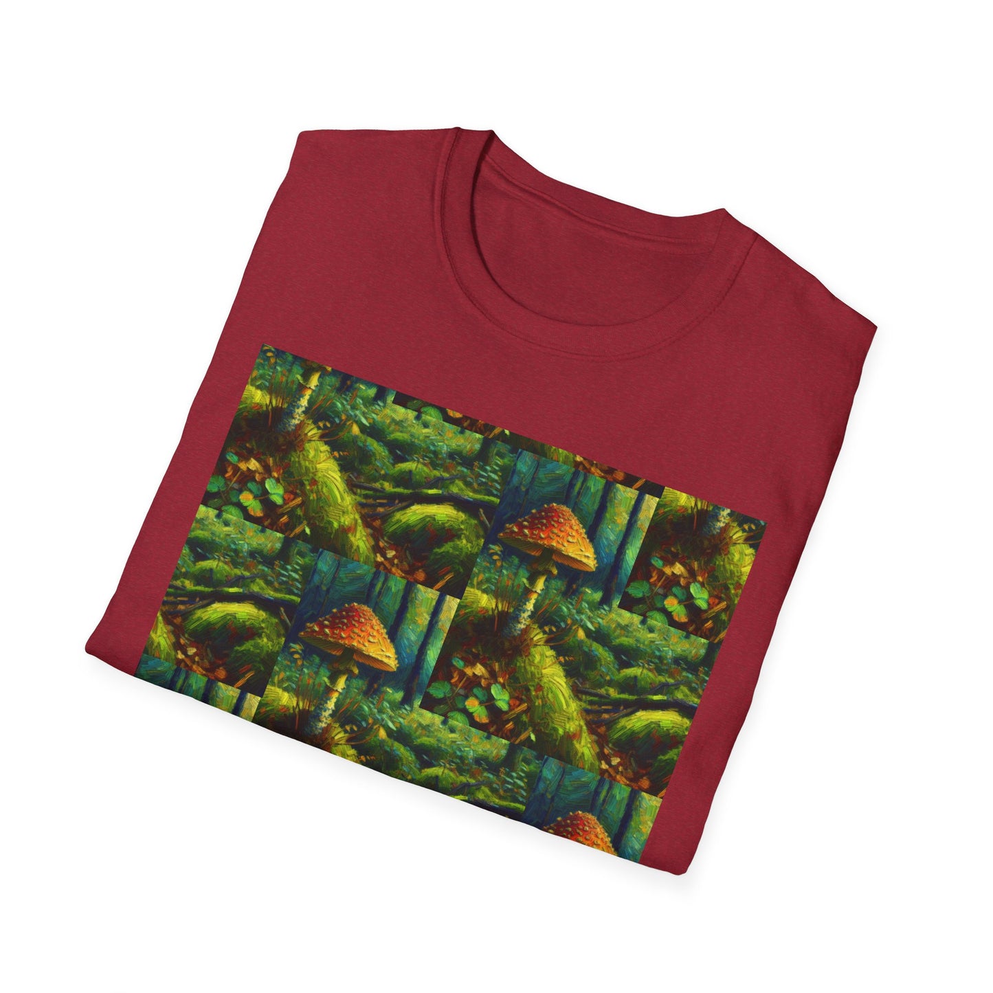 Forest Mushroom Graphic Unisex T-Shirt, Nature Lover Tee, Outdoor Adventure Apparel, Eco-Friendly Gift, Vintage Style Clothing