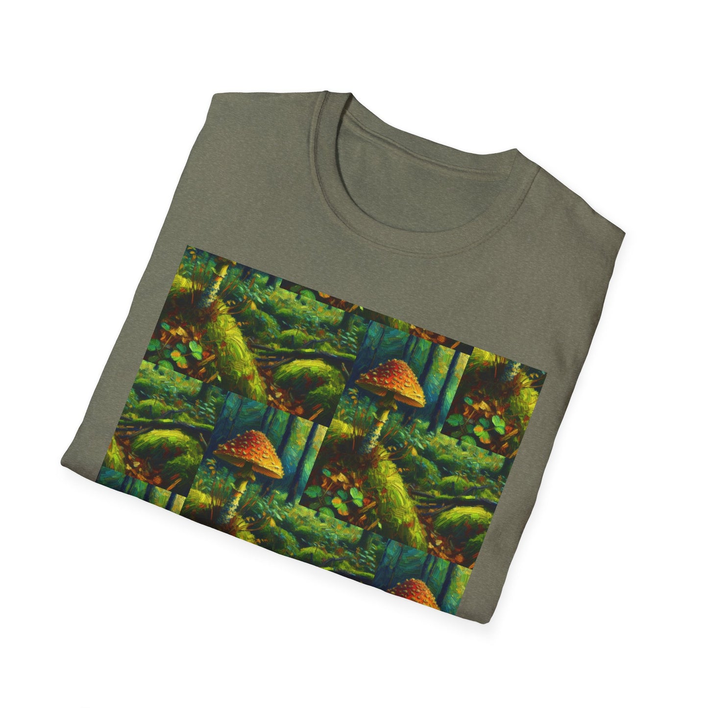 Forest Mushroom Graphic Unisex T-Shirt, Nature Lover Tee, Outdoor Adventure Apparel, Eco-Friendly Gift, Vintage Style Clothing
