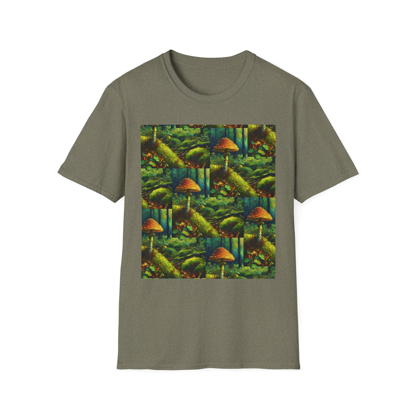 Forest Mushroom Graphic Unisex T-Shirt, Nature Lover Tee, Outdoor Adventure Apparel, Eco-Friendly Gift, Vintage Style Clothing