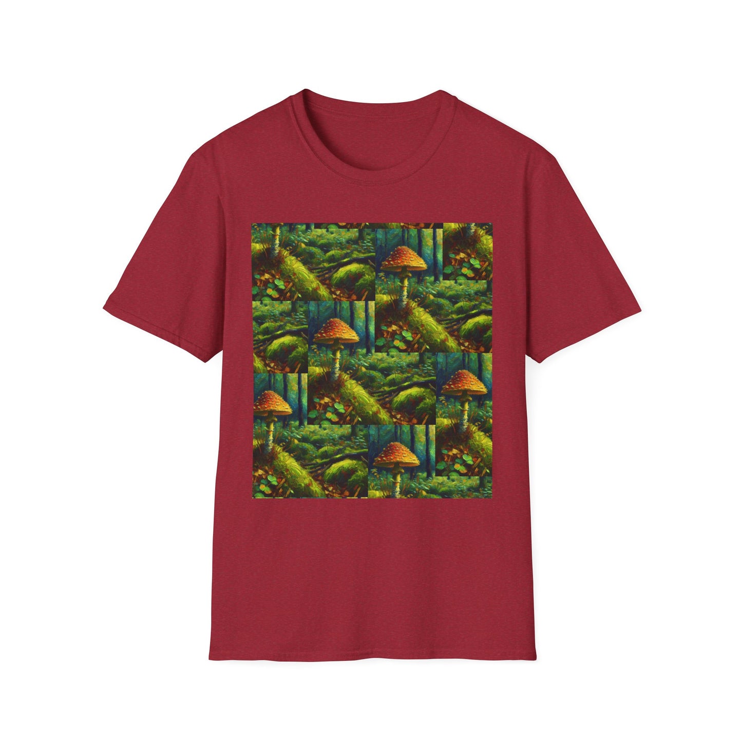 Forest Mushroom Graphic Unisex T-Shirt, Nature Lover Tee, Outdoor Adventure Apparel, Eco-Friendly Gift, Vintage Style Clothing