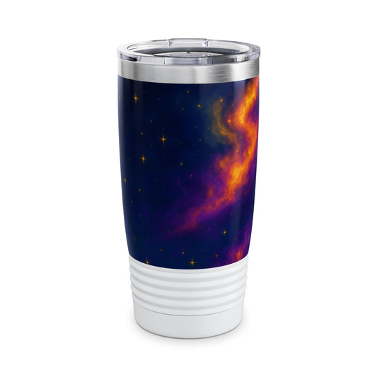 Cosmic Ringneck Tumbler, 20oz - Starry Night Travel Mug, Celestial Drink Cup, Space Lover Gift, Galaxy Insulated Tumbler, Astronomy Mug