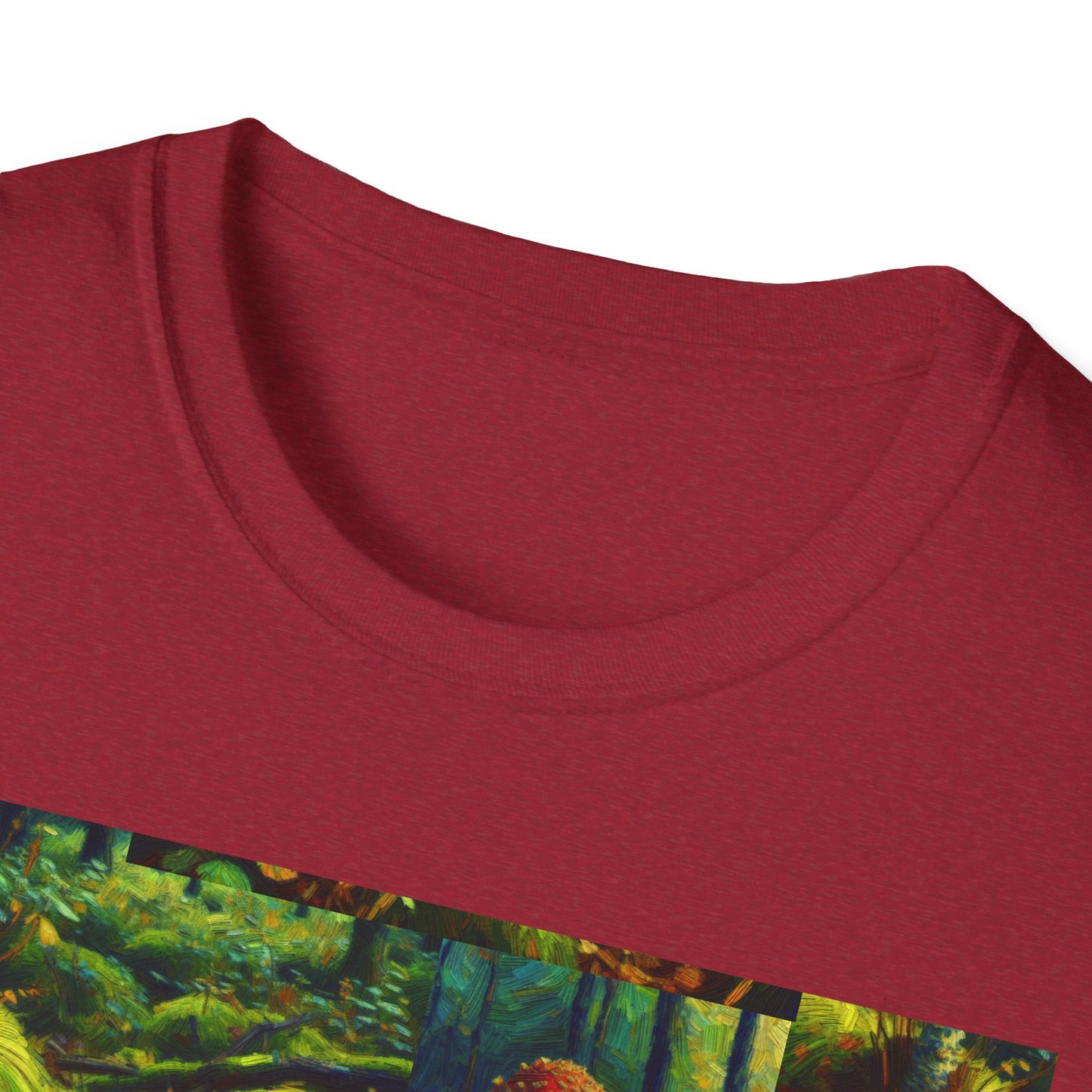 Forest Mushroom Graphic Unisex T-Shirt, Nature Lover Tee, Outdoor Adventure Apparel, Eco-Friendly Gift, Vintage Style Clothing