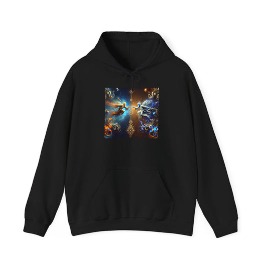 Cosmic Dreamers Hooded Sweatshirt - Unisex Heavy Blend, Inspirational Gift, Cozy Top, Unique Sweatshirt for Events, Astrology Lovers