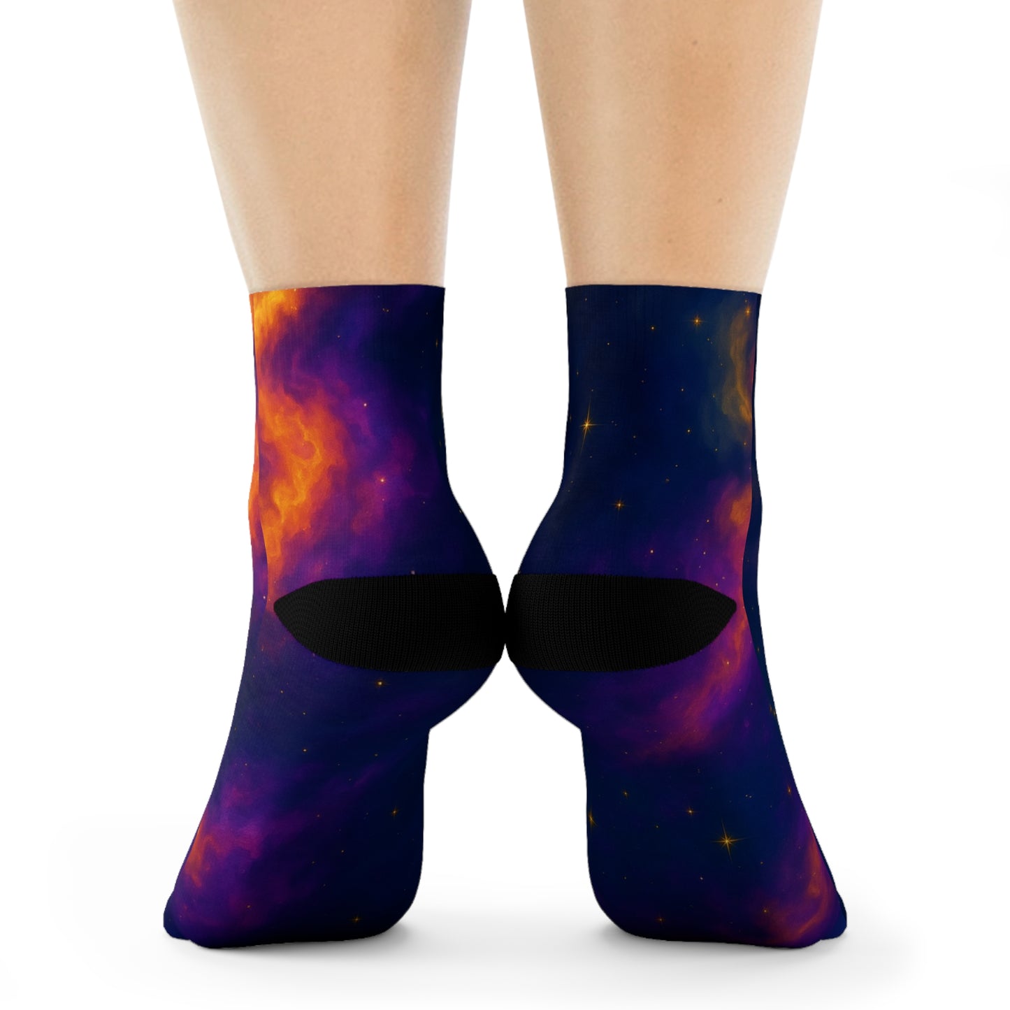 Celestial Crew Socks - Cosmic Space Design, Galaxy Print, Comfortable Fashion, Gift for stargazers, Astronaut Fans