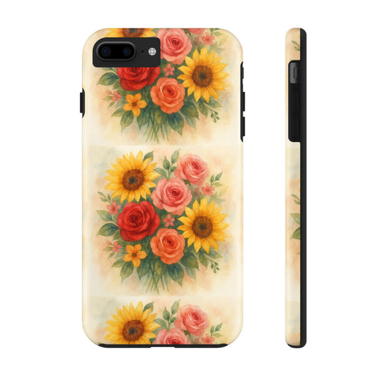 Floral Tough Phone Cases | Vibrant Flower Design, Durable Protection, Gift for Her, Floral Art Print, Phone Accessories
