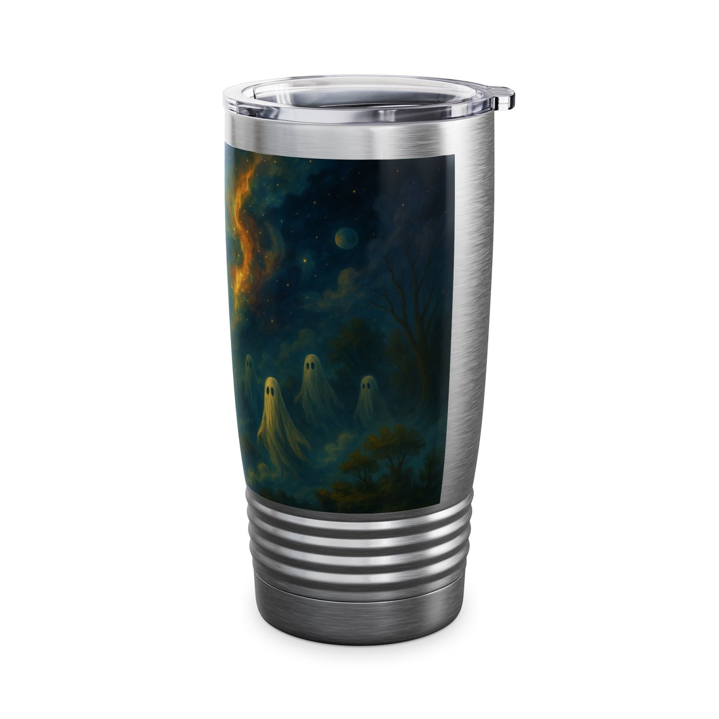 Cosmic Ringneck Tumbler, 20oz - Starry Night Travel Mug, Celestial Drink Cup, Space Lover Gift, Galaxy Insulated Tumbler, Astronomy Mug