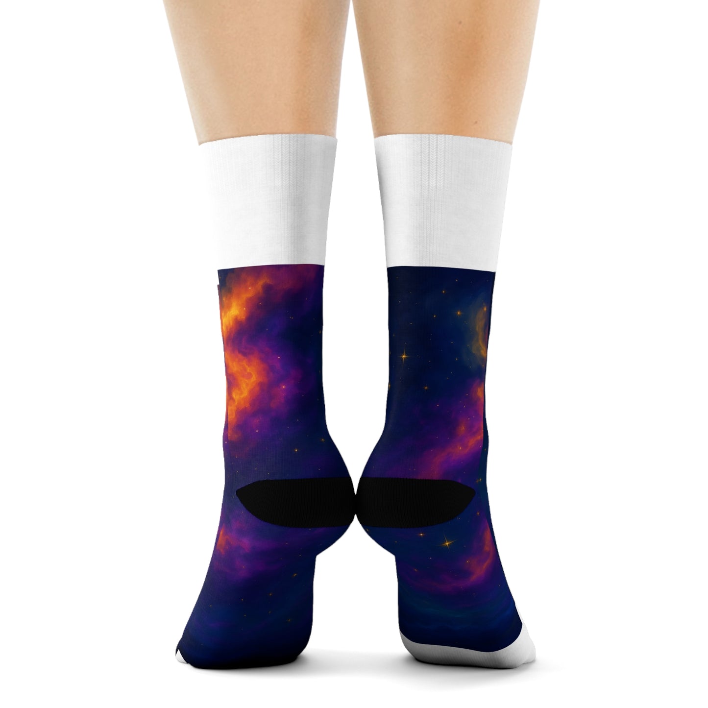 Celestial Crew Socks - Cosmic Space Design, Galaxy Print, Comfortable Fashion, Gift for stargazers, Astronaut Fans