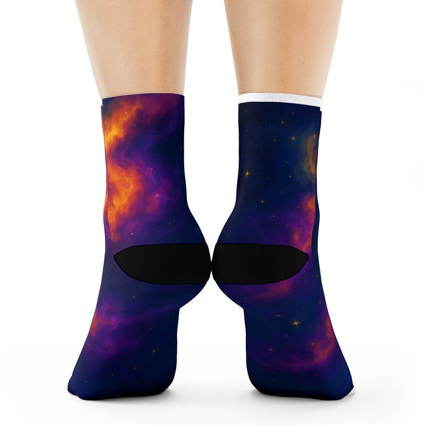 Celestial Crew Socks - Cosmic Space Design, Galaxy Print, Comfortable Fashion, Gift for stargazers, Astronaut Fans