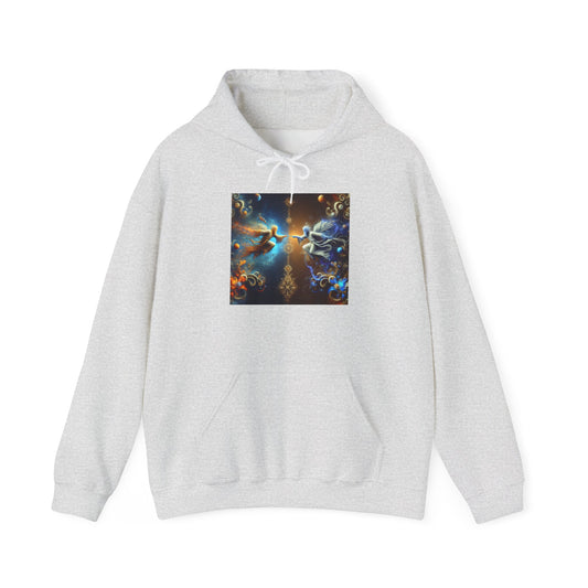 Cosmic Dreamers Hooded Sweatshirt - Unisex Heavy Blend, Inspirational Gift, Cozy Top, Unique Sweatshirt for Events, Astrology Lovers