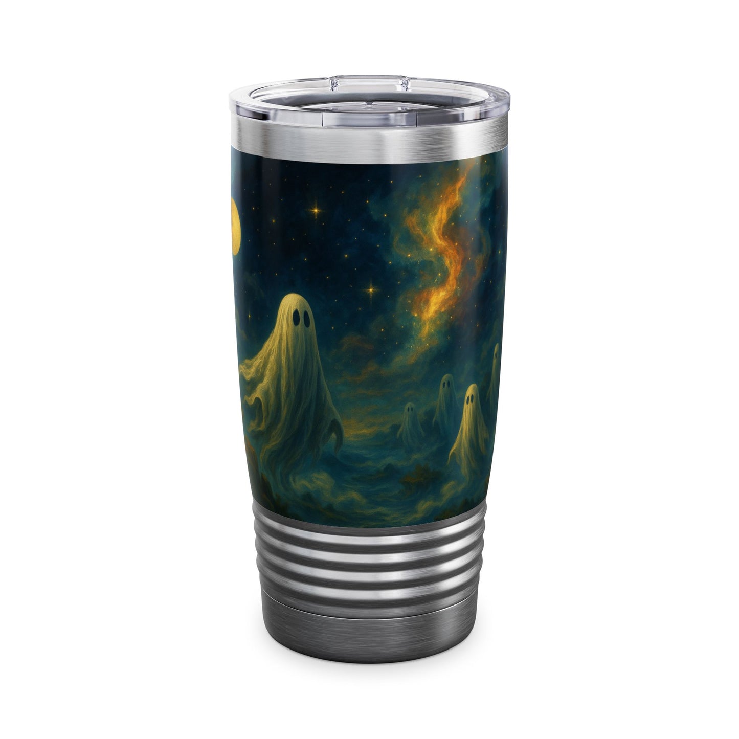 Cosmic Ringneck Tumbler, 20oz - Starry Night Travel Mug, Celestial Drink Cup, Space Lover Gift, Galaxy Insulated Tumbler, Astronomy Mug