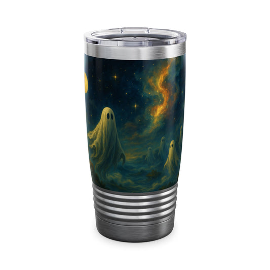 Cosmic Ringneck Tumbler, 20oz - Starry Night Travel Mug, Celestial Drink Cup, Space Lover Gift, Galaxy Insulated Tumbler, Astronomy Mug